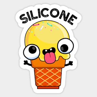 Silicone Funny Ice Cream Cone Pun Sticker